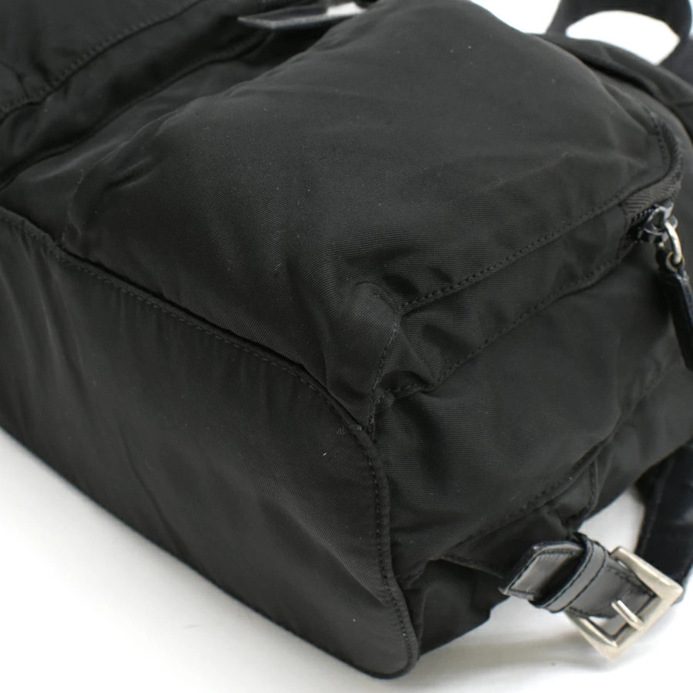 Prada Backpack Rucksack Black Triangle Plate - Picture 5 of 8